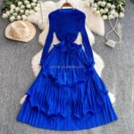 Women's Long Sleeved Fashion Long Skirt - Image 4