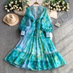 Women's Long Sleeved Fashion Long Skirt - Image 6