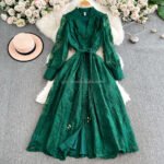 Women's Long Sleeved Fashion Long Skirt - Image 2